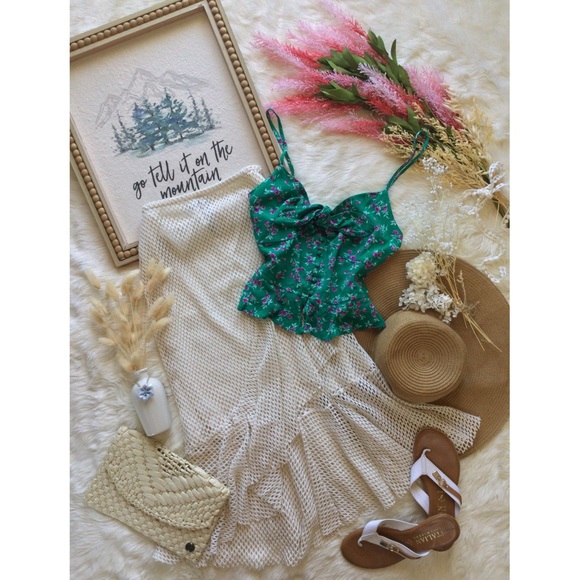 NWOT American Eagle Emerald Rose Crop - Picture 12 of 13